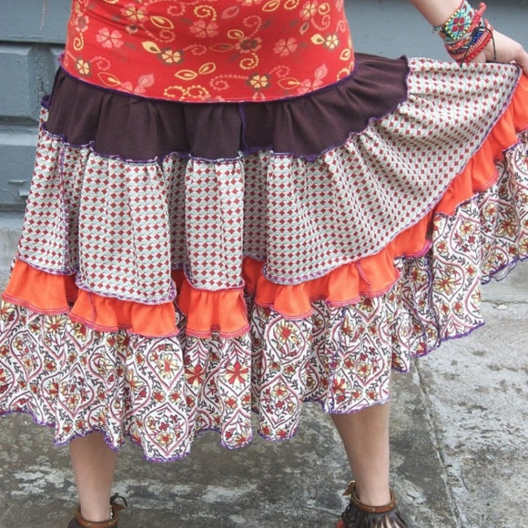 Chic Upcycled Reconstructed Boho Patchwork Dress - Picture 4 of 4